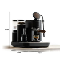 Meraki espresso machine dimensions: 412 mm tall, 370 mm wide and 370 mm deep